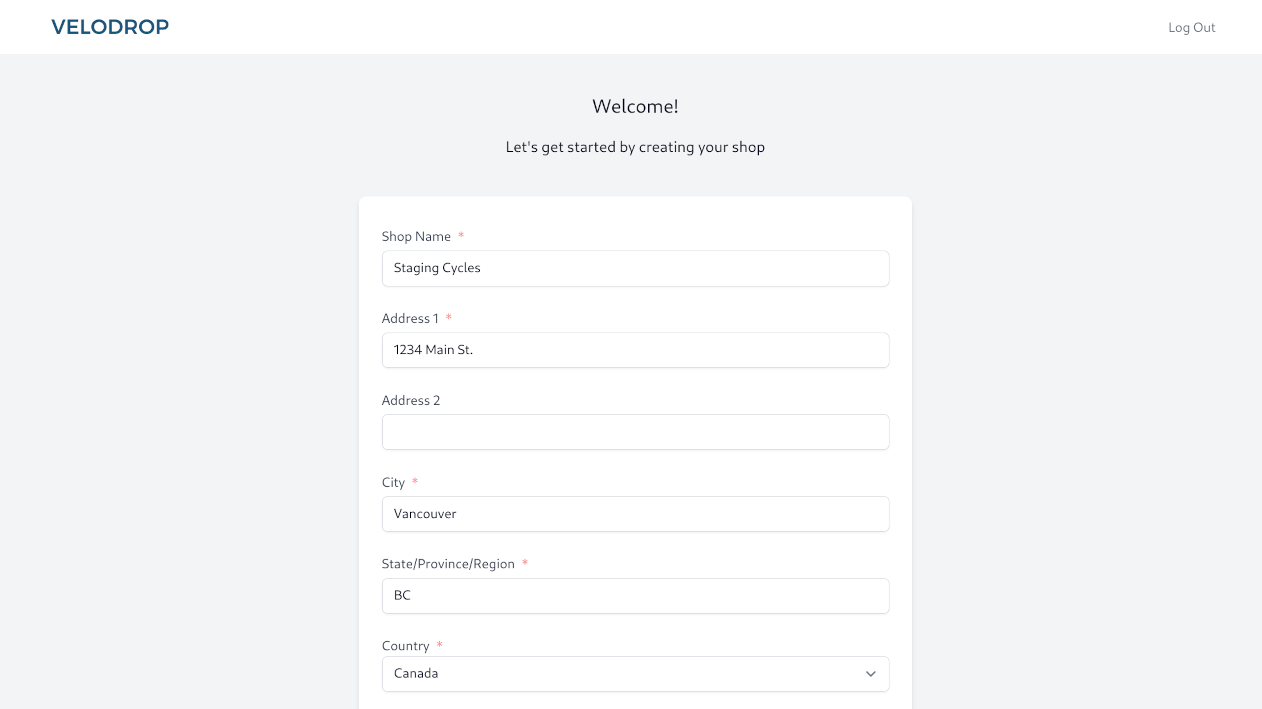 Create shop booking form